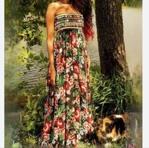 NWT‎ Pearl Georgina Chapman of Marchesa Straples Maxi Dress 4